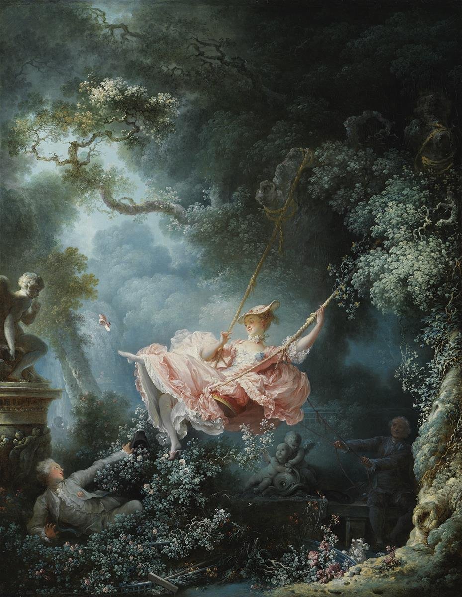 The Swing Jean-Honore Fragonard Original Title: Les Hasards heureux de L'Escarpolette Date: 1767